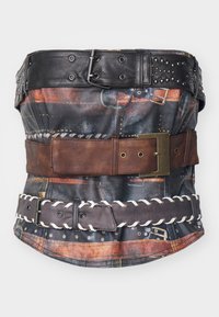 BELT BANDEAU - Topp - black/brown