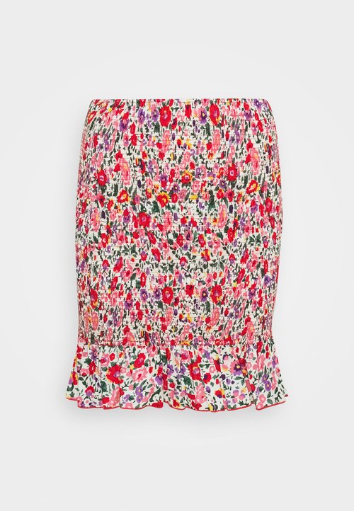 Jupe Crayon Fleurie Artisanale Taille UK 8 - Occasion Très Bon état - Longueur Genou - Polyester