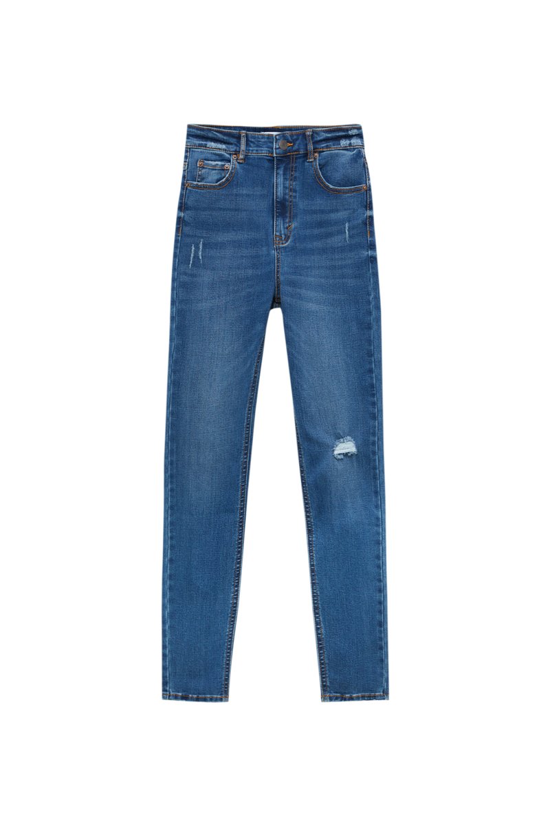 Damen Skinny | PULL&BEAR WITH HIGH WAIST Jeans Skinny Fit dark blue denim/dark-blue denim - ZL20303 Damen Skinny | PULL&BEAR WITH HIGH WAIST Jeans Skinny Fit dark blue denim/dark-blue denim - ZL20303