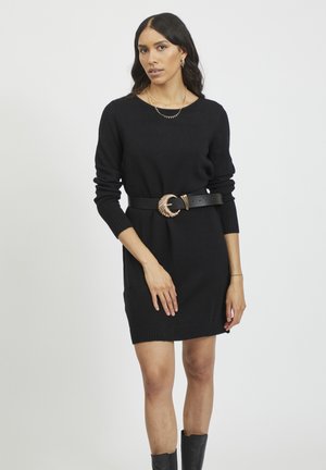 VILA VIRIL - Robe pull - black