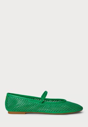 JAYNA PERFORATED LEATHER MARY JANE FLAT - Balerīnas laiviņas - green topaz