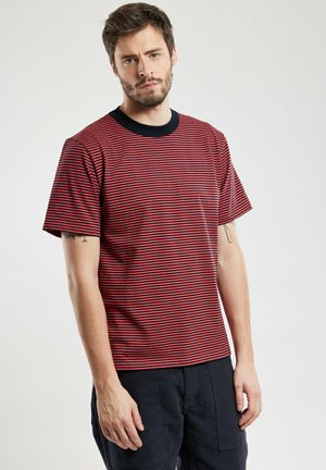 HERITAGE STRIPED  - T-shirt imprimé - rich navy cardinal
