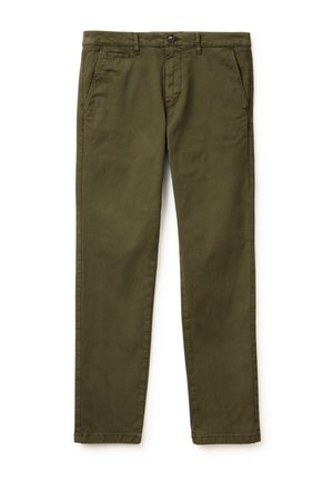 IN BRUSHED STRETCH GABARDINE,  DYED, SLIM FIT - Chino - green