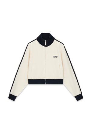Guess, KURZ GESCHNITTENES SWEATSHIRT - Sweat zippé - weiß