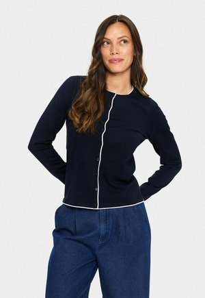 Saint Tropez, MILASZ CONTRAST STRIPE CARDIGAN - Kardigán - nightsky ice contrast