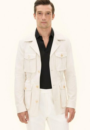 Oscar Jacobson SIROLO SHIRT JACKET - Lichte jas - white sand
