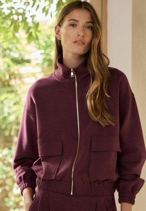 Next, PETITE FIT - N.PREMIUM SLINKY UTILITY JACKET - Zip-up sweatshirt - wine