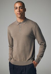 Next REGULAR FIT - Top s dlouhým rukávem - mottled brown