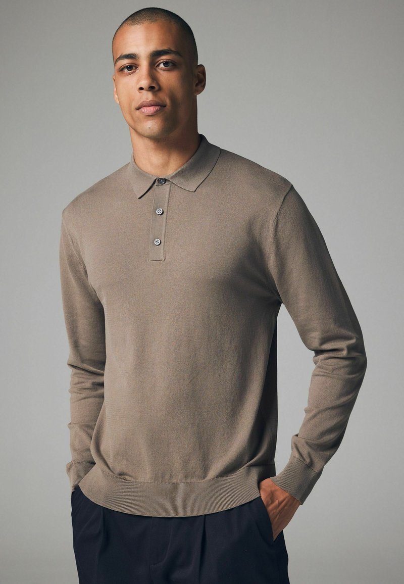 Next REGULAR FIT - Top s dlouhým rukávem - mottled brown