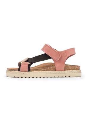 Yokono, FLAT INCA-118 - Sandali con plateau - black/pink/beige