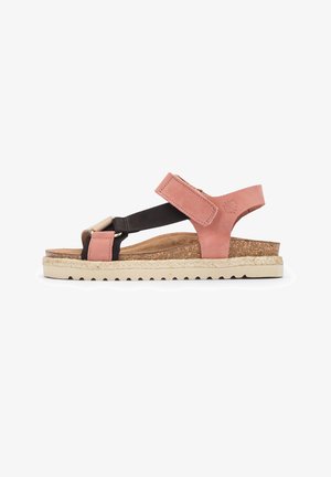 Yokono, FLAT INCA-118 - Sandali con plateau - black/pink/beige