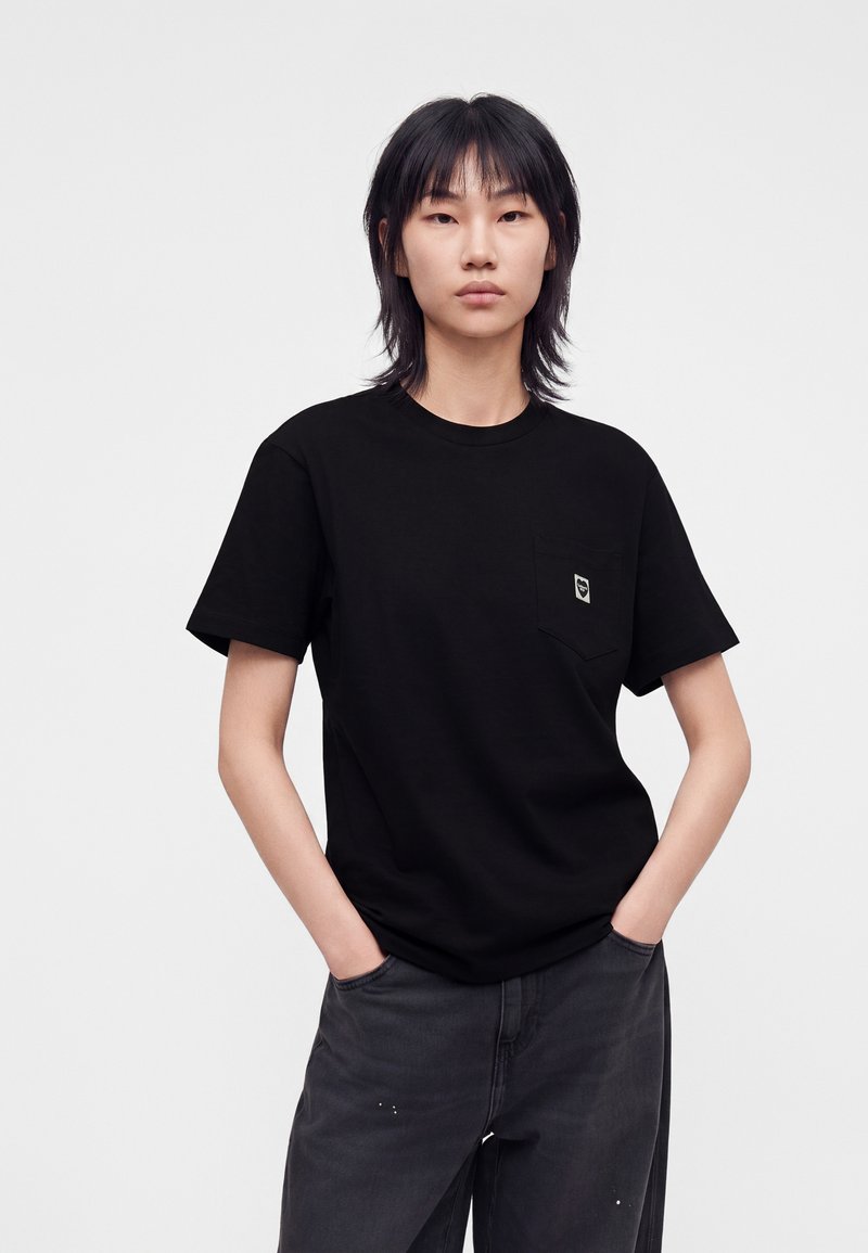 Carhartt WIP POCKET SMALL HEART - T-shirt basic - black