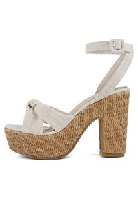 South Beach CREAM STRAW CHUNKY  - Sandali con tacco - cream