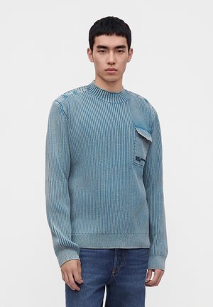 Karl Lagerfeld Jeans, MARBLE SWEATER - Jumper - mallard blue