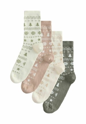 ANKLE 4 PACK   - Șosete - neutral fairisle pattern