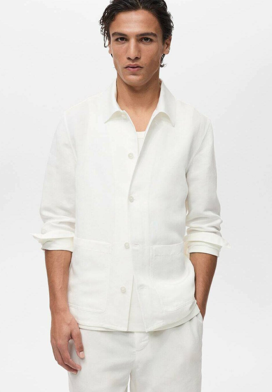 Slim Fit Camisetas Hombre Mango Camiseta Slim Fit 100% Lino