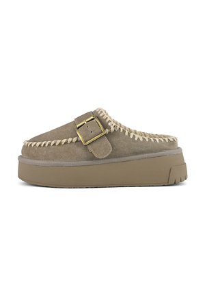 Clogs - taupe