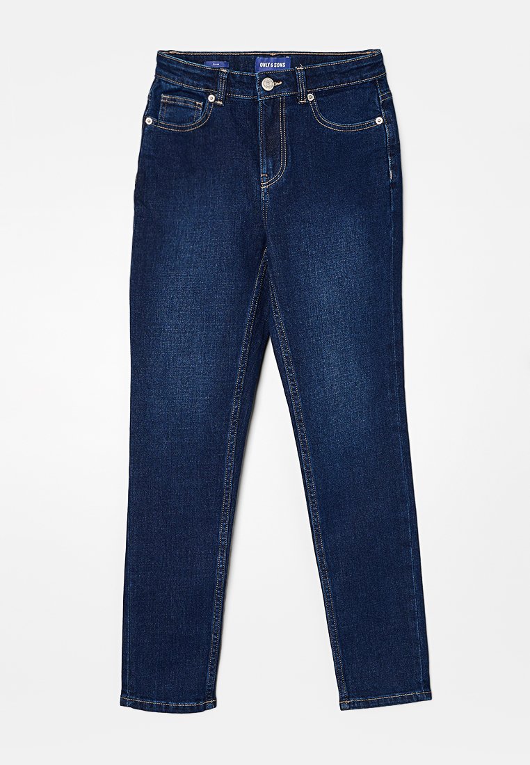 ONLY & SONS junior Slim fit jeans donkerblauw ONLY & SONS junior Slim fit jeans donkerblauw