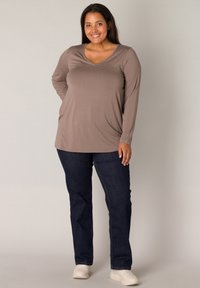 BASE LEVEL CURVY ALIZE - Longsleeve - dark taupe
