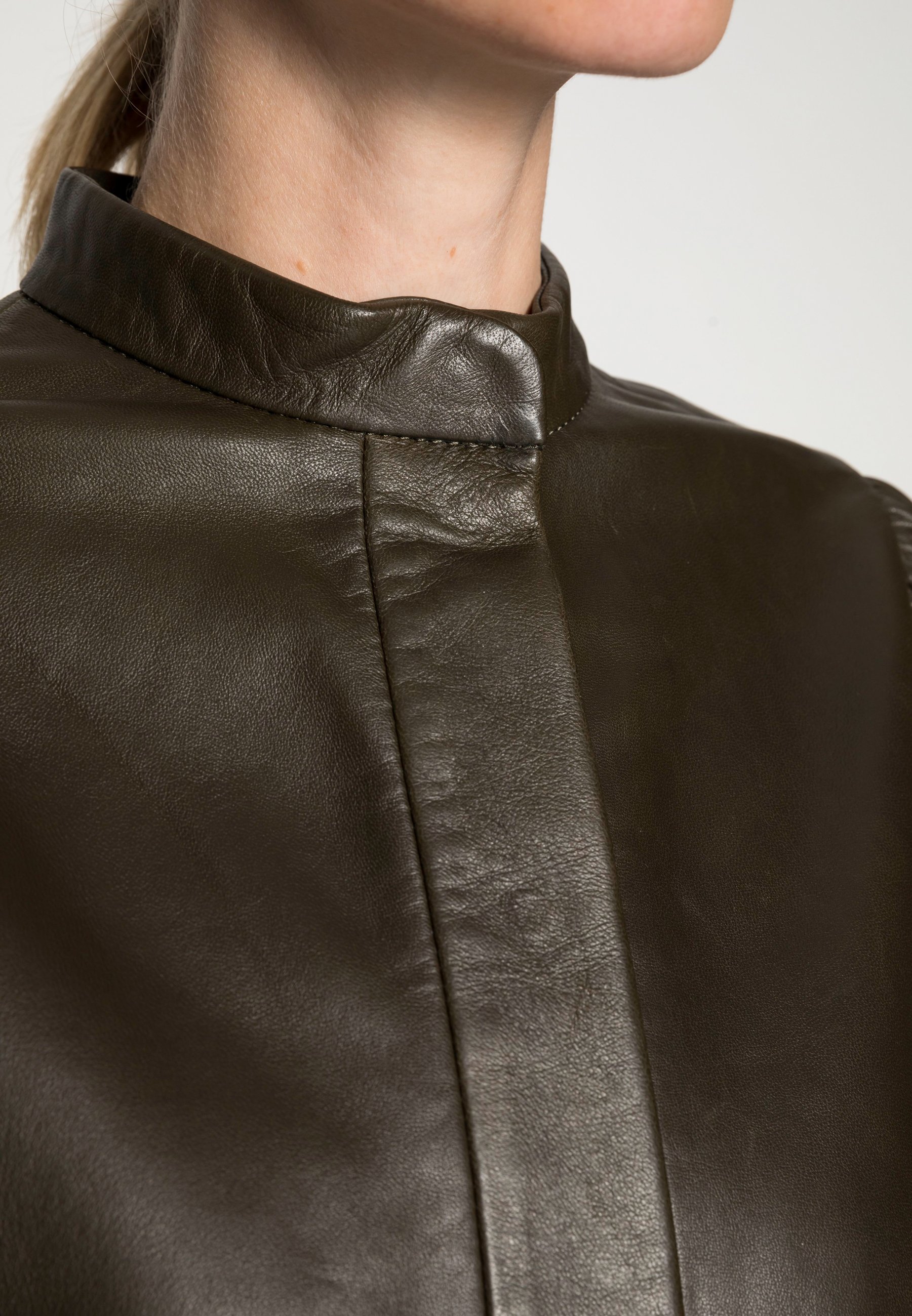 second female leather jacket