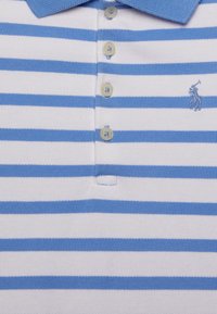 Polo Ralph Lauren RUFFLE-KNIT - Vestito casual - harbor island blue/white