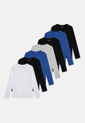 Friboo UNISEX 7 PACK  - Maglietta a manica lunga - black/off-white/mottled light grey
