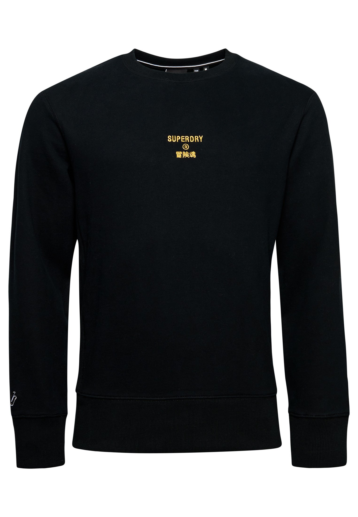 Superdry Embroidered Logo Loose Crew Sweatshirt, Black