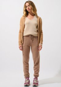 Authentic Cashmere COLOMBIS FULL ZIP WITH HOOD - Chaqueta de punto - sahara