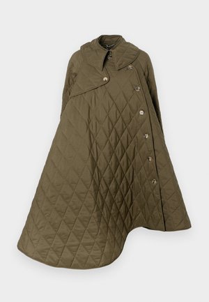LONG FLARED QUILTED - Zimski kaput - dark khaki green
