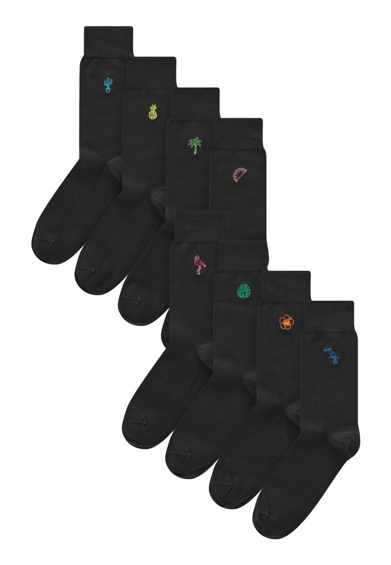 Next EMBROIDERED EIGHT PACK - Strømper - black summer
