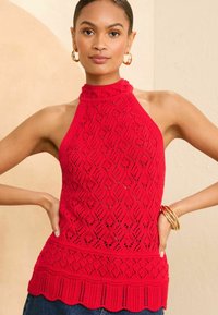 Love & Roses SCALLOP HALTER  REGULAR FIT - Top - red