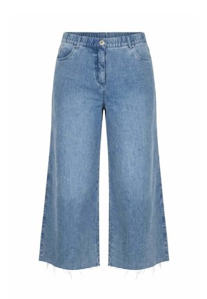 Studio Untold, CUT HEM ELASTIC WAIST DENIM CULOTTES - Jeans Relaxed Fit - blue denim