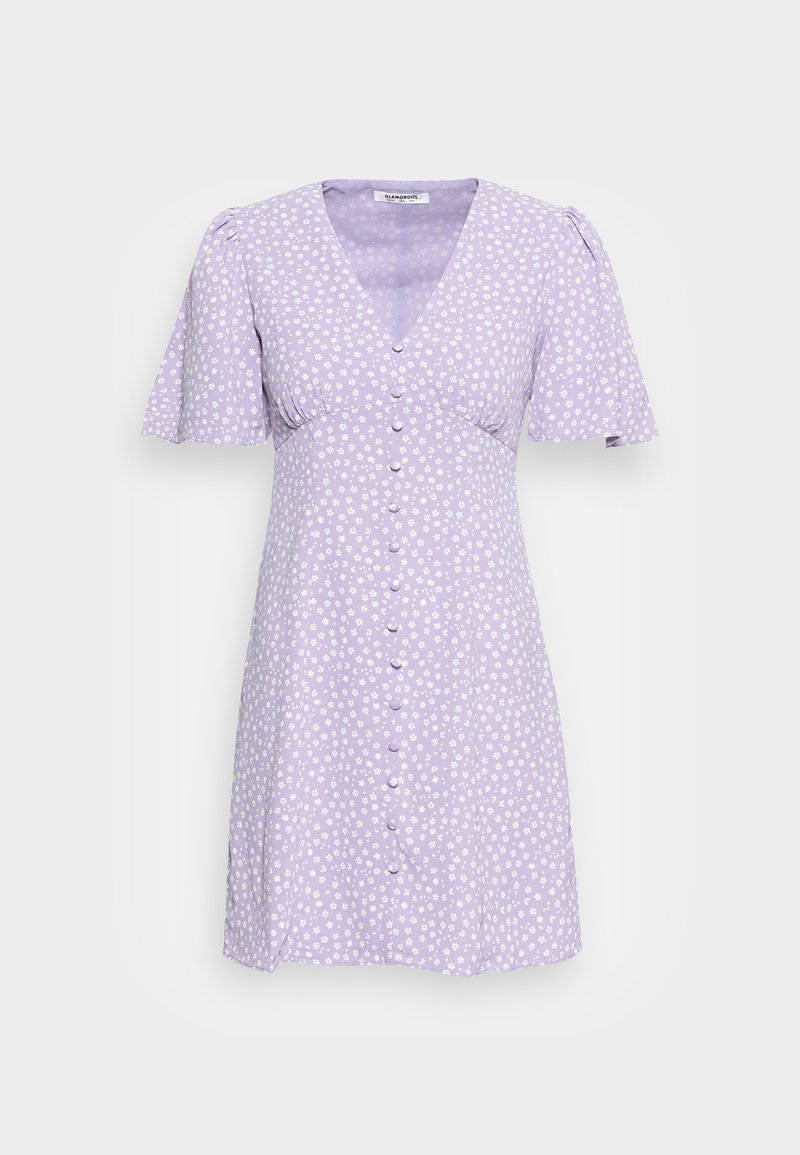Damen Freizeitkleider | Glamorous BUTTON THROUGH SLEEVE PLUNGE NECK DRESS Freizeitkleid lilac white ditsy/flieder - QG75313 Damen Freizeitkleider | Glamorous BUTTON THROUGH SLEEVE PLUNGE NECK DRESS Freizeitkleid lilac white ditsy/flieder - QG75313