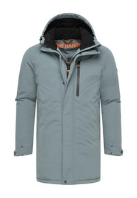 Ljusgrön, isolerad jacka med huva, blixtlåsförsedd framsida och bröstficka. Har justerbara ärmslut och ett vadderat innerfoder.