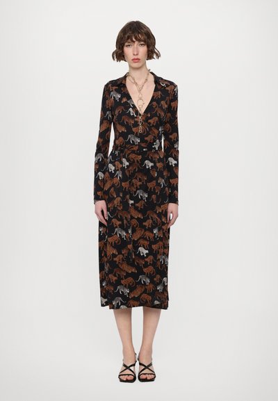 Diane von Furstenberg ABIGAIL MIDI DRESS - Rochie de zi - brown