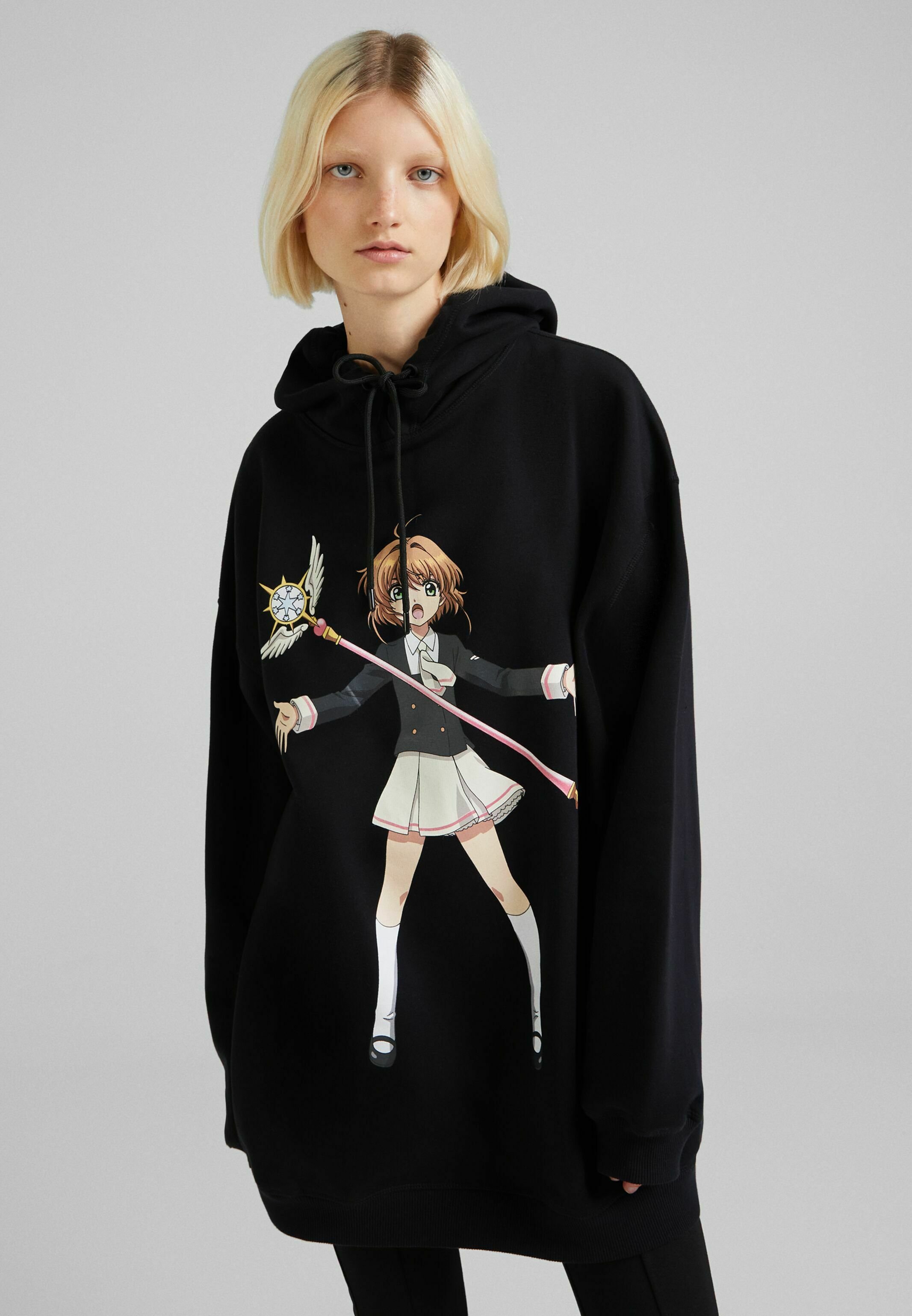 Bershka Felpa con cappuccio - black/nero - Zalando.it