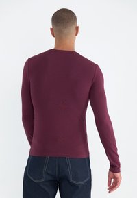 Pier One 2 PACK - Hosszú ujjú felső - dark grey/bordeaux