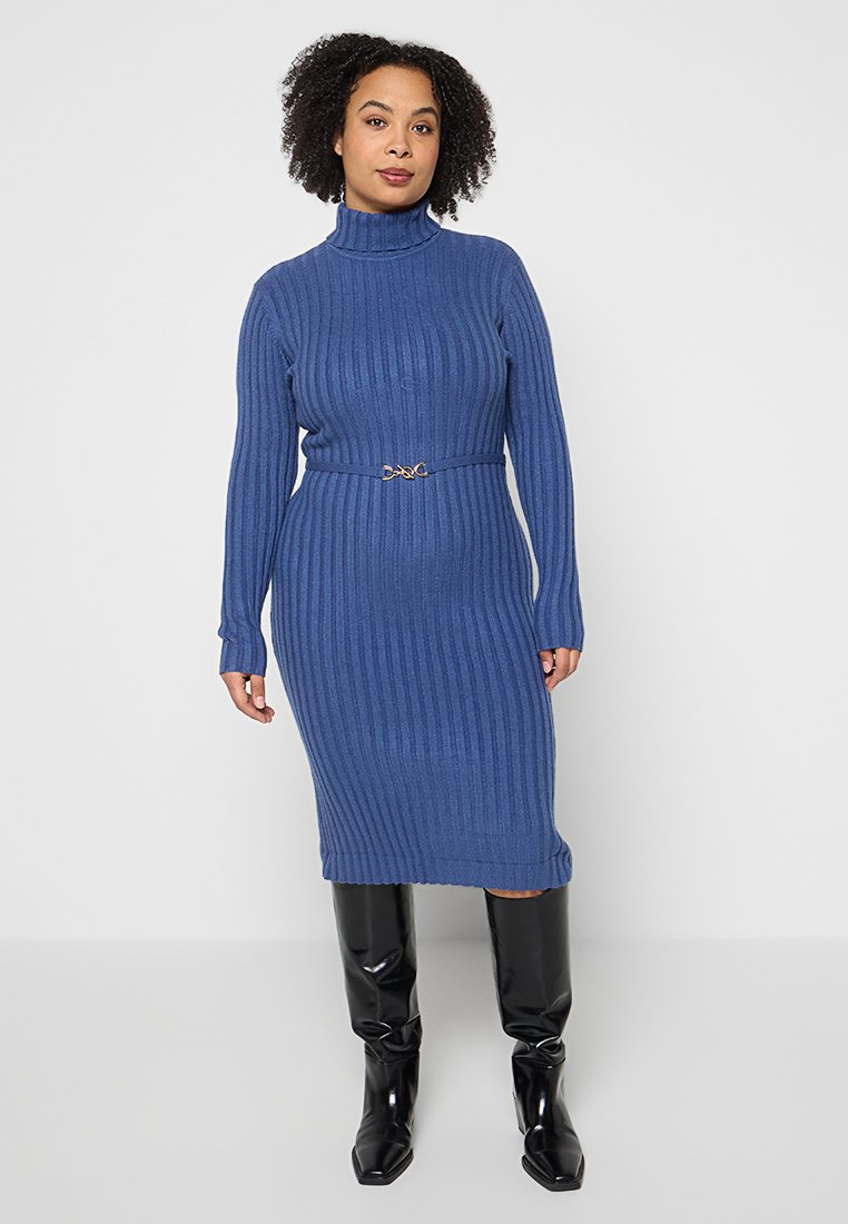 Apart Gebreide jurk blauw