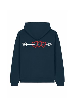 ARROW BACK EMBROIDERY HEAVYWEIGHT - Felpa con cappuccio - dark blue