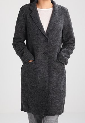 Klassischer Mantel - mottled dark grey