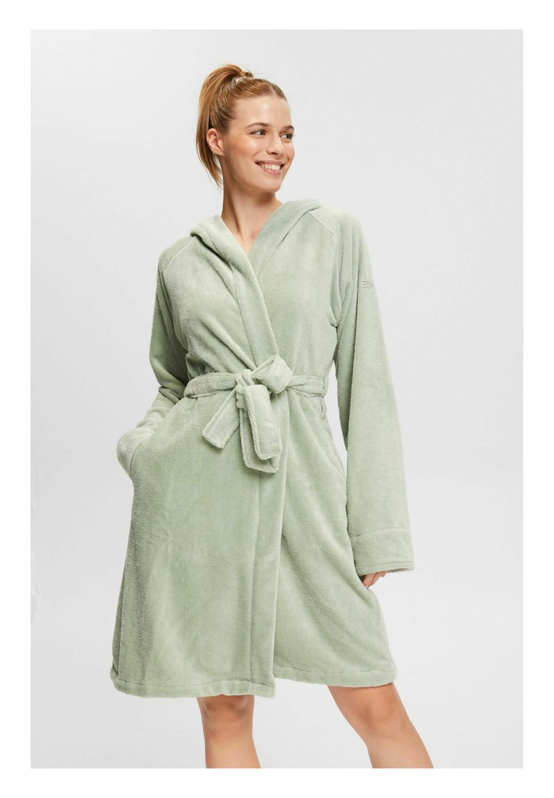 Esprit Dressing gown soft green/light green Zalando.de