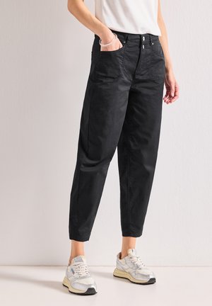 Street One, HIGH WAIST BARREL LEG HOSE - Pantaloni - black