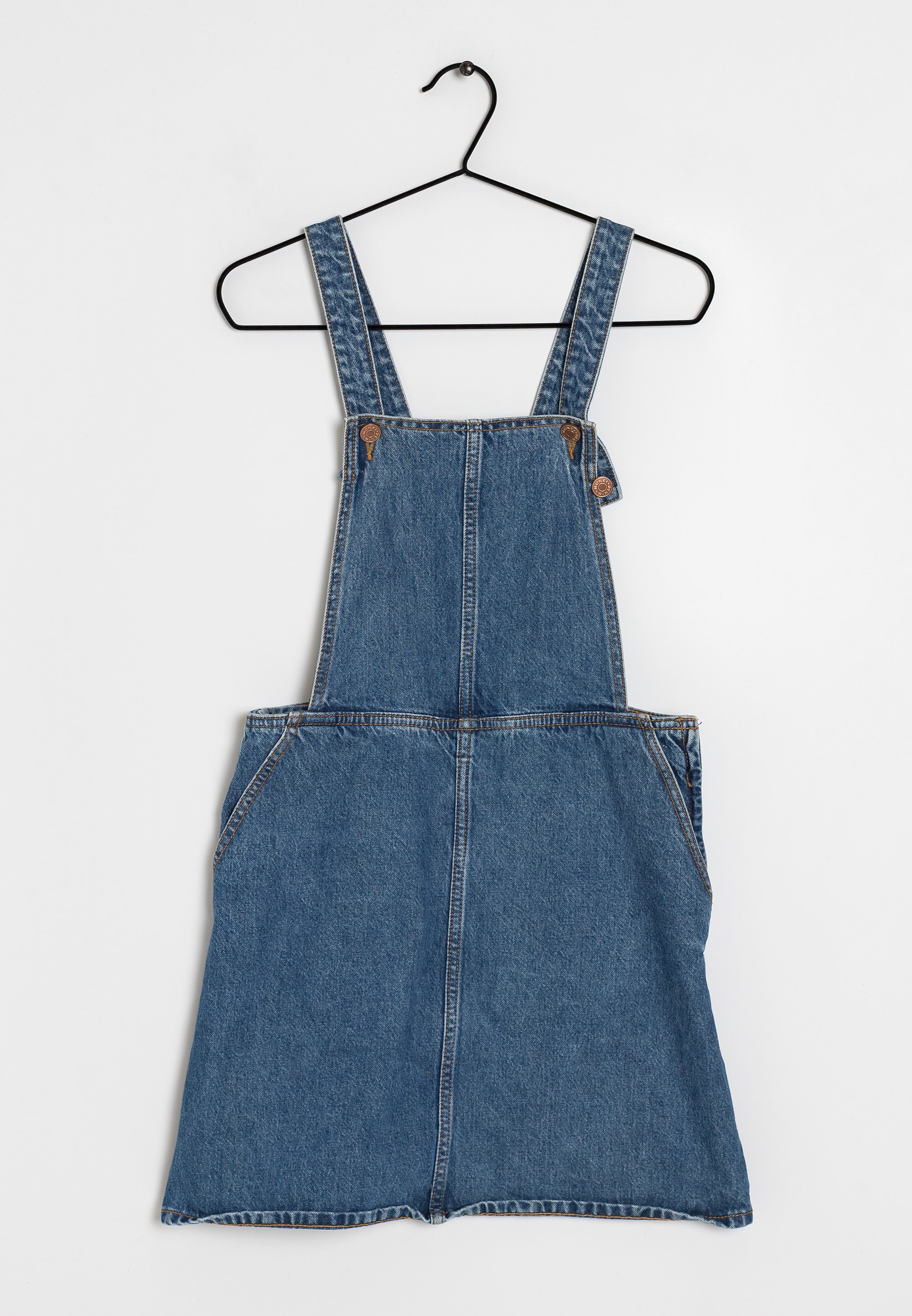 monki denim pinafore dress Monki Denim dress - blue - (Pre-owned)