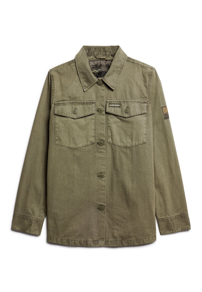 Superdry & Co Lichte jas petrol gemêleerd Superdry & Co Lichte jas petrol gemêleerd