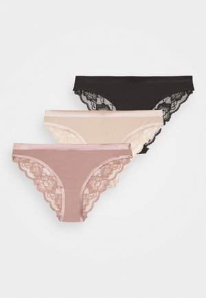 CRYSTAL 3 PACK - Briefs - brown/black/beige