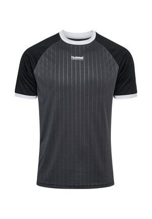 PULSE STRIPE - Sports T-shirt - ebony black