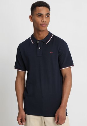 Jack & Jones CONTRAST STRIPE - Polo - navy blazer
