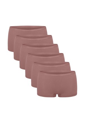 Svetle mauve hipsterské spodní prádlo, vyrobené z měkké elastické tkaniny. Obsahuje široký elastický pas a bezešvý design pro pohodlí.