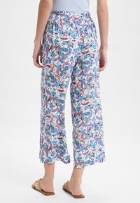 Leichte Palazzo-Hosen mit einem farbenfrohen Paisley- und Blumenmuster; elastischer Bund; knöchellang mit weiter Passform; weicher Stoff.