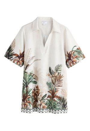 Next, REGULAR FIT - COLLARED KAFTAN - Tunica - cream palm print